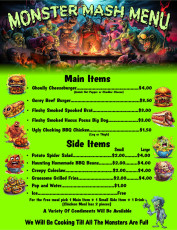 Monster Mash Menu